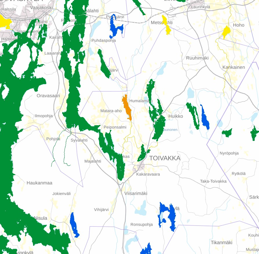 Vesistöt - Toivakka